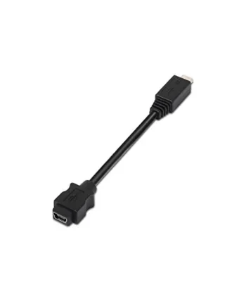Cable USB 2.0 otg mini-USB 5pin/H-micro B/M 0.10 M Negro