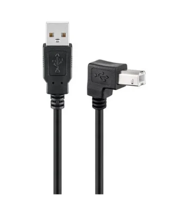 Cable USB 2.0 para impresora tipo B macho acodado 90 5 M Negro