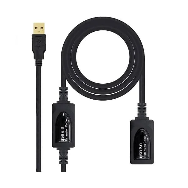 Cable USB 2.0 prolongador con Amplificador macho-hembra 15 M Negro