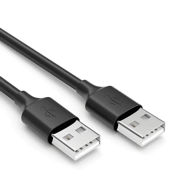 Cable USB 2.0 tipo A macho - macho 2 M Negro