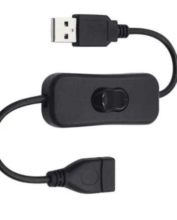 Cable USB con interruptor macho-hembra 0.30 M Negro
