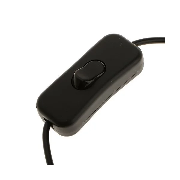 Cable USB con interruptor macho-hembra 0.30 M Negro