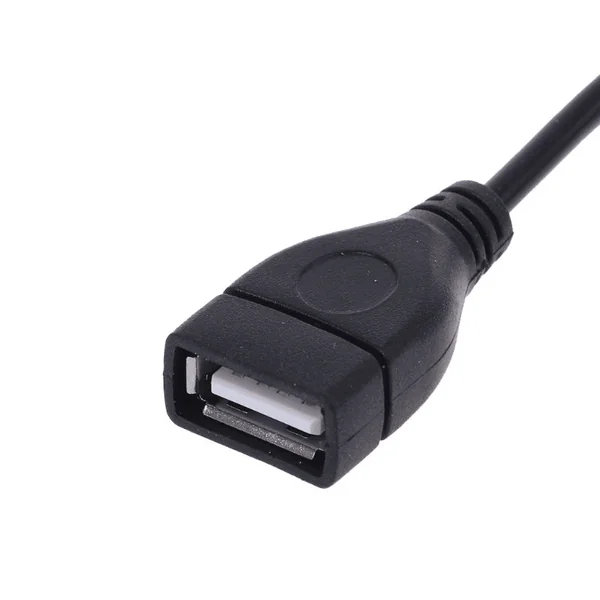 Cable USB con interruptor macho-hembra 0.30 M Negro
