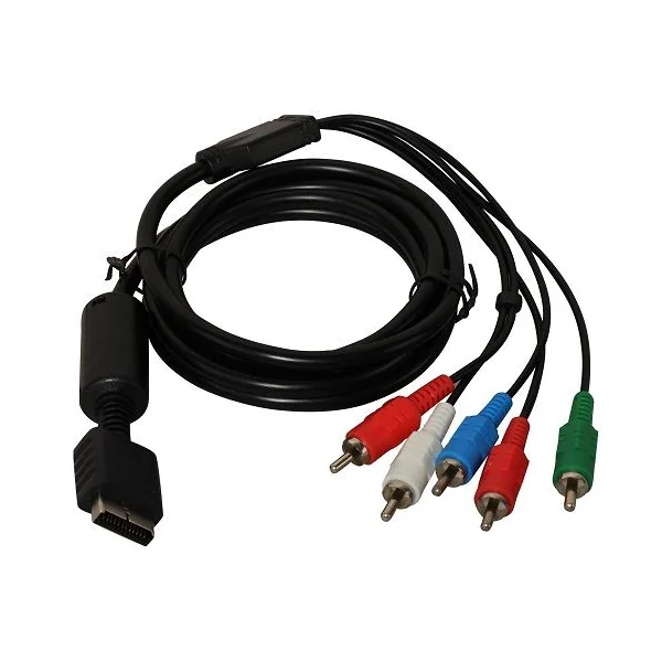Cable video componente para PlayStation 3 y 2 Negro