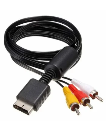 Cable video para PlayStation 1 y 2 Negro