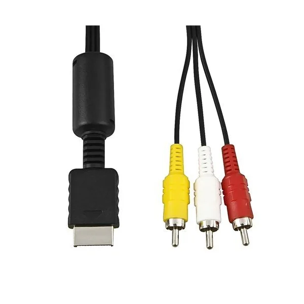 Cable video para PlayStation 1 y 2 Negro