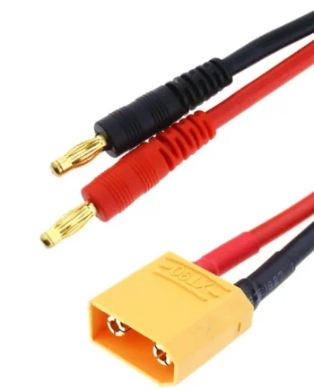 Cable XT60 macho a HXT Banana 4.0mm macho rojo-negro