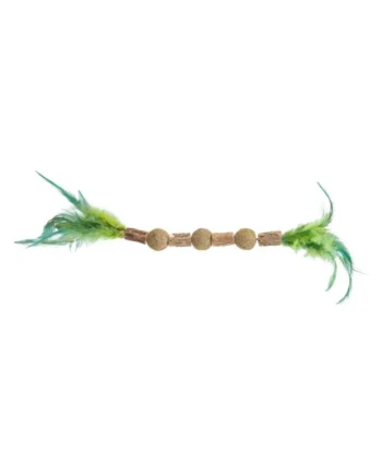 Cadena Matatabi con Bolas de Catnip y Plumas Gato