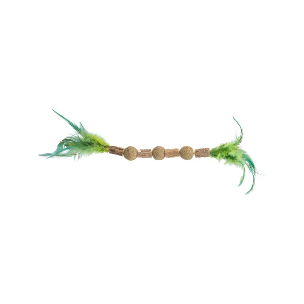 Cadena Matatabi con Bolas de Catnip y Plumas Gato