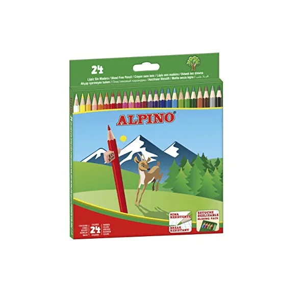 Caja 24 Lapices de Colores Alpino Multicolor