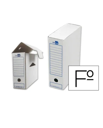 Caja archivo definitivo carton Liderpapel 104 folio Blanco