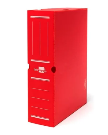 Caja archivo definitivo plastico Liderpapel 36x26x10 cm Rojo