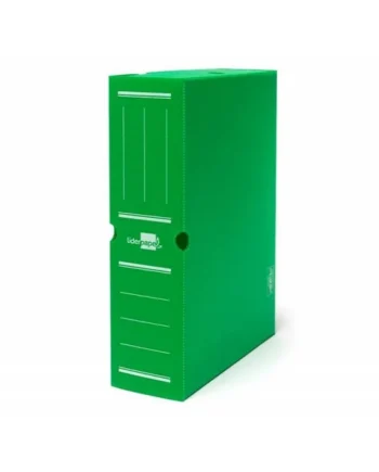 Caja archivo definitivo plastico Liderpapel 36x26x10 cm Verde