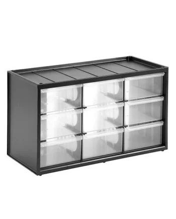 Caja de almacenamiento para piezas con 9 cajones