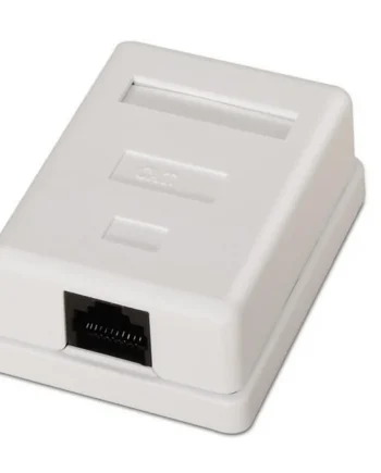 Caja de superficie de 1 RJ45 Cat 6 UTP Blanco