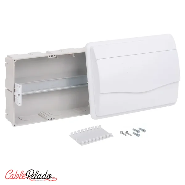 Caja empotra 14 elementos puerta opaca Blanco