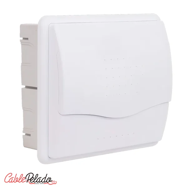 Caja empotrar 10 elementos puerta opaca Blanco