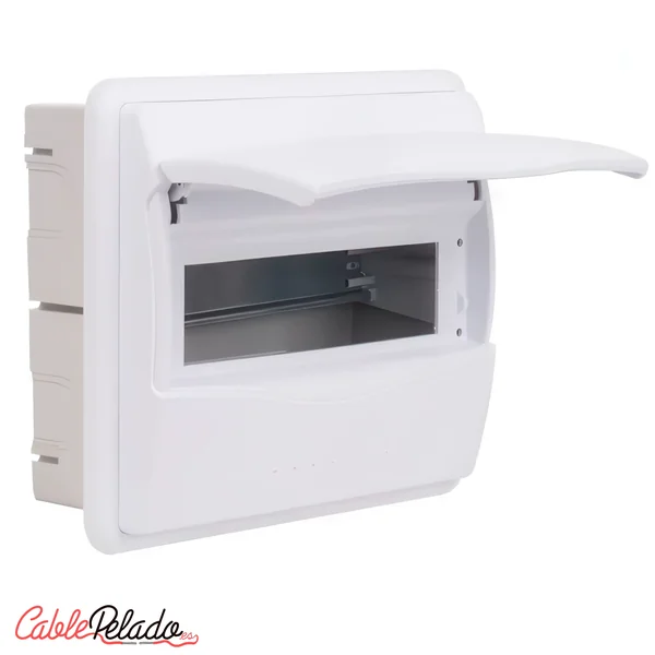 Caja empotrar 10 elementos puerta opaca Blanco