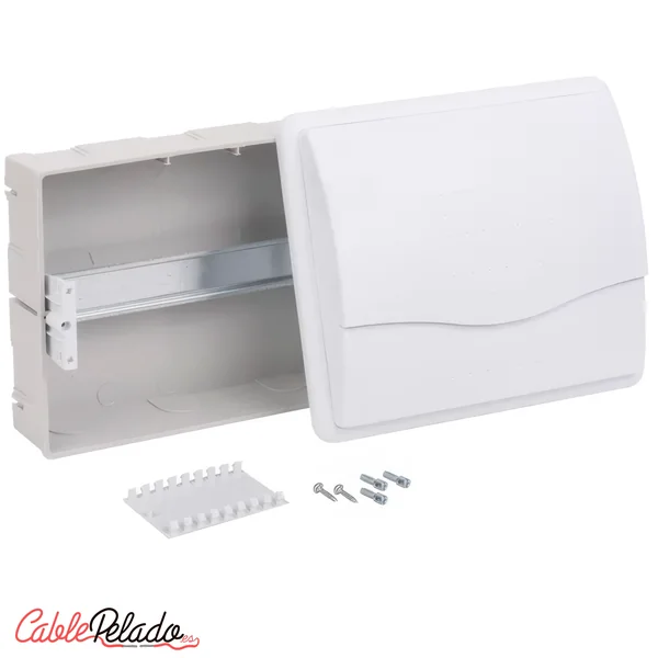 Caja empotrar 10 elementos puerta opaca Blanco
