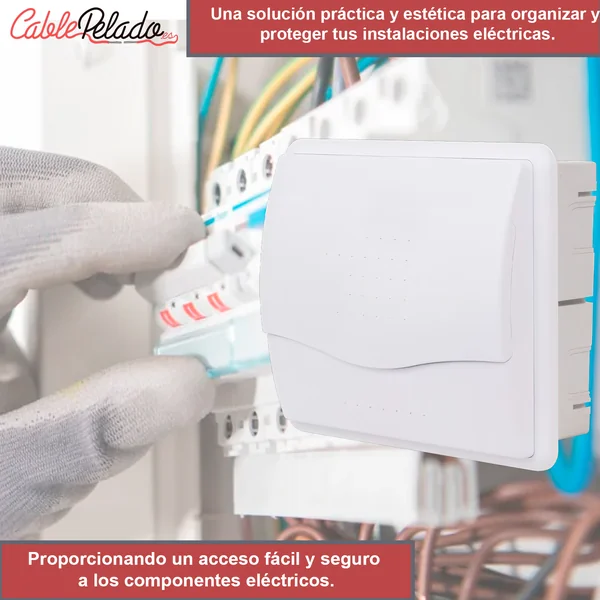 Caja empotrar 10 elementos puerta opaca Blanco