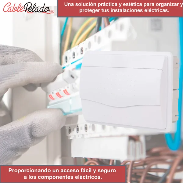 Caja empotrar 18 elementos puerta opaca Blanco