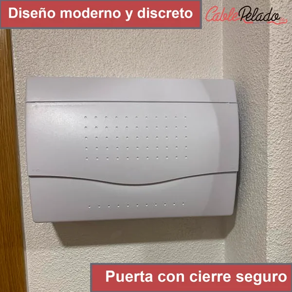 Caja empotrar 18 elementos puerta opaca Blanco