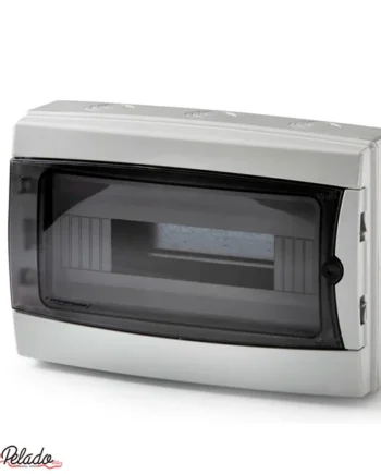 Caja ICP-65 12 elementos puerta transparente Gris