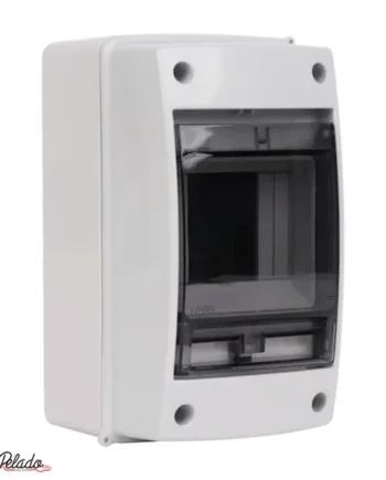 Caja ICP-65 2/4 elementos con puerta transparente vertical Gris