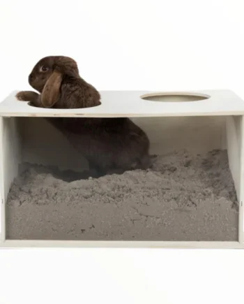 Caja para Escarbar de Madera para Conejos · Enriquecimiento Natural