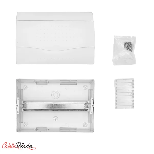 Caja superficie 14 elementos puerta opaca Blanco