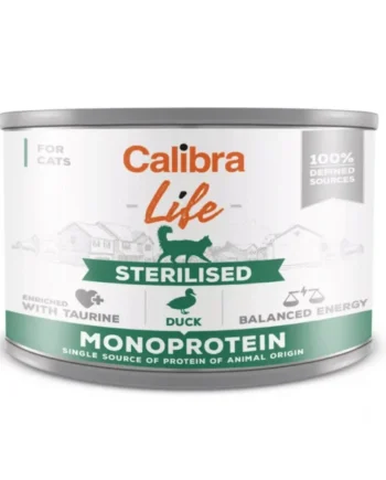 Calibra Life Sterilised PATO gatos 6x200g