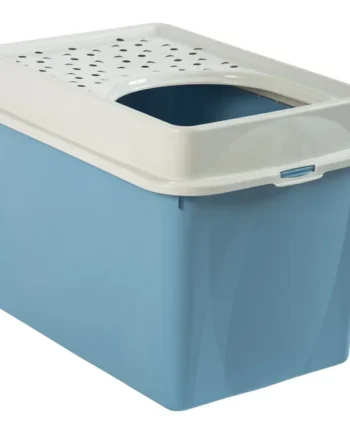 Calidad asequible: ROTHO Bandeja Gatos Berty Pro Acceso Superior Azul Cielo/Blanco disponible en Productos Para Gatos Palma España.