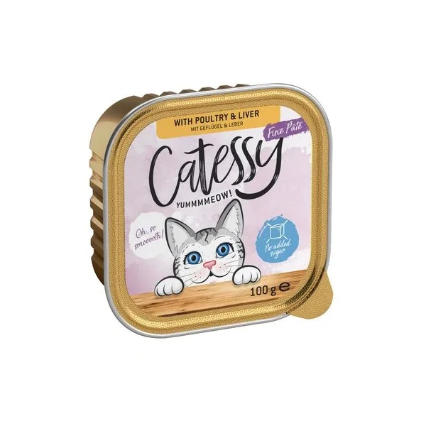 Calidad inmaculada garantizada por Productos Para Gatos en Catessy En Tarrinas 64 X 100 G - Pack Mixto.