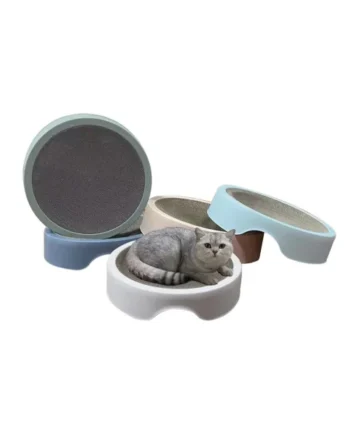Cama Rascador Redondo de Cartón Gatos