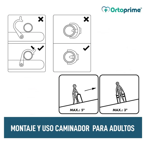 Caminador para Adulto Altura Regulable | Para Personas Altas