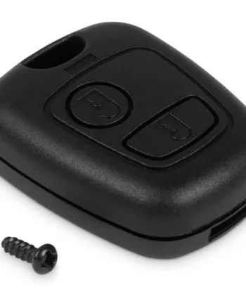 Carcasa Mando Llave De Coche 2 Botones Compatible Con Citroën Negro