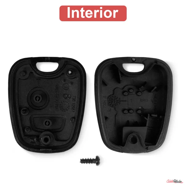 Carcasa Mando Llave De Coche 2 Botones Compatible Con Citroën Negro