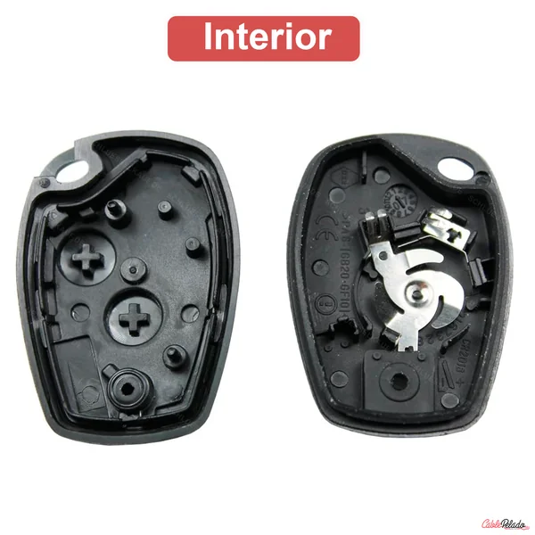 Carcasa Mando Llave De Coche 2 Botones Compatible Con Renault Clio, Twingo, Megane, Laguna Y Kangoo