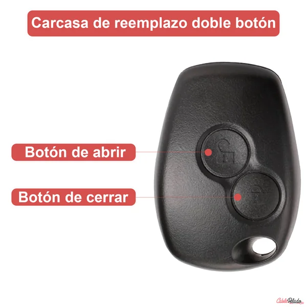 Carcasa Mando Llave De Coche 2 Botones Compatible Con Renault Clio, Twingo, Megane, Laguna Y Kangoo