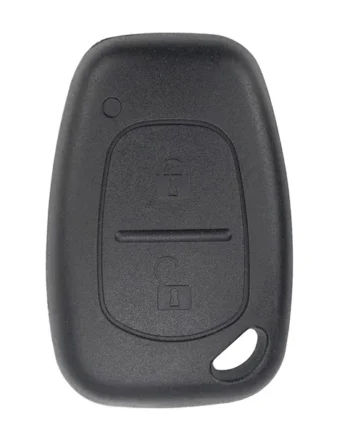Carcasa Mando Llave de Coche 2 Botones Compatible Con Renault Negro