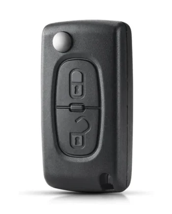 Carcasa Mando Llave De Coche 2 Botones Compatible Negro