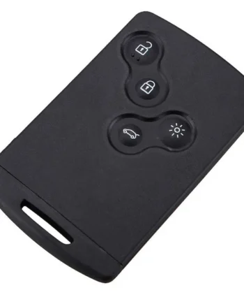 Carcasa Mando Llave De Coche 4 Botones Compatible Con Renault Negro