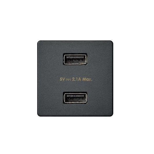 Cargador USB doble tipo A hembra Simon 27 Play Negro