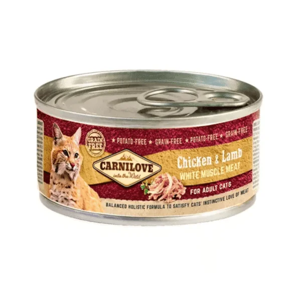 Carnilove gato pollo cordero lata 12x100 g