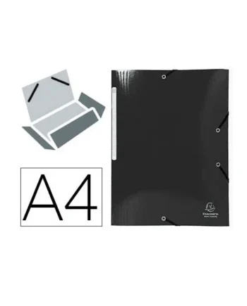 Carpeta de gomas Exacompta A4 Negro