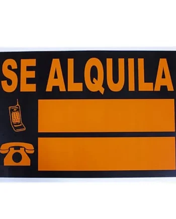 Cartel se alquila 73x50 cm