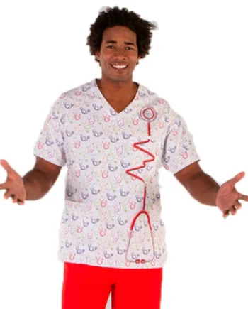 Casaca Médica Unisex con Estampado Fonendoscopio | Tallas