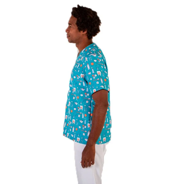 Casaca para Dentistas Unisex con Estampado Muelas | Tallas