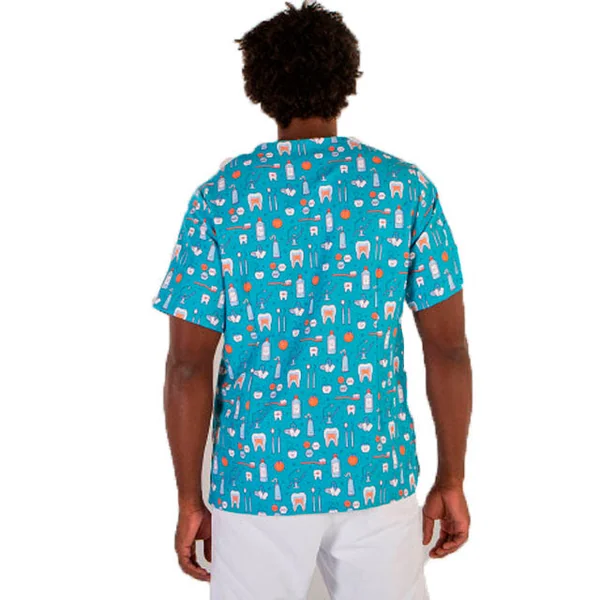 Casaca para Dentistas Unisex con Estampado Muelas | Tallas
