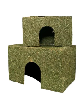 Casita de Heno para Conejos y Roedores — Refugio y Snack